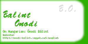 balint onodi business card